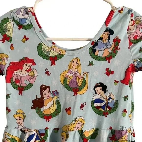 Wild Rich Kids dress twirl disney princess rare christmas print youth size 11/12 - Picture 4 of 10